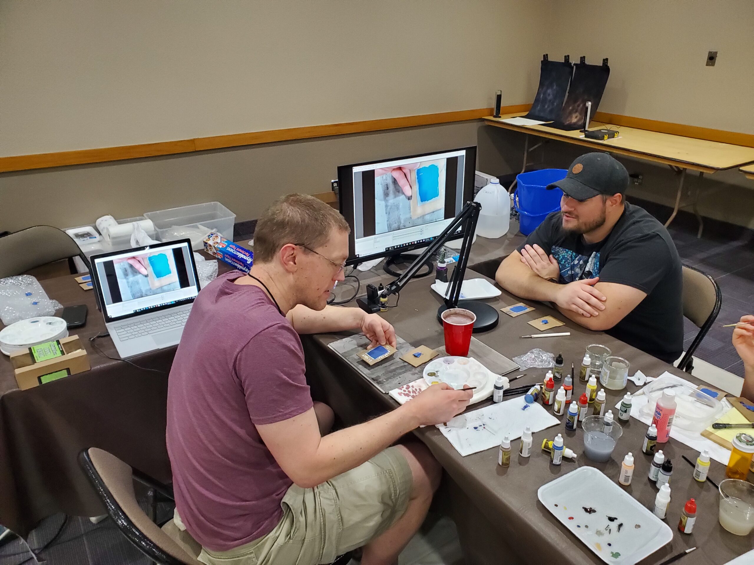 A photo showing the paint station at Arizona Game Fair 2019